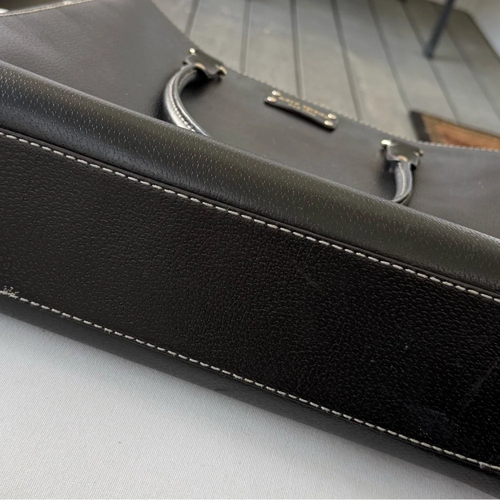 kate spade New York Large Black Leather Tote Bag - Picture 7 of 14